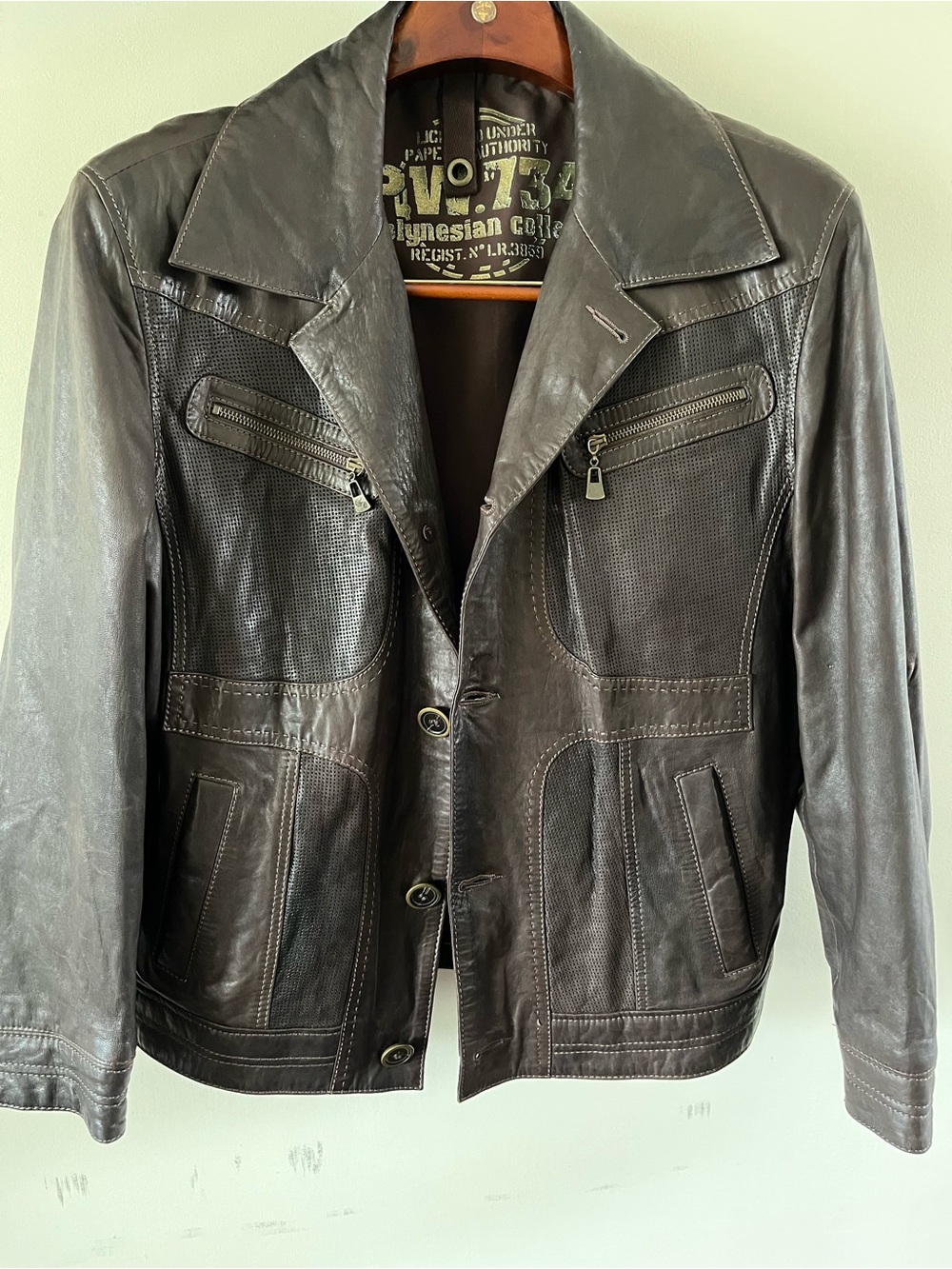 Men's Kircilar Turkish Leather Jacket with Zip Pockets - dark brown soft leather